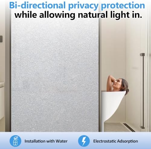 Frosted Glass Window Film with 4 Tools,Pure 31.49"x196.9" - Image 2