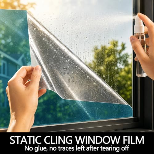 FILMGOO One Way Privacy Window Film Static Cling Mirror Tint 29.5Inx13.1Ft - Image 5