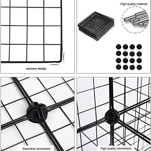 C&AHOME Wire Cube Storage, 20-Cube Organizer Metal, Wire C Grids, Black - Image 6