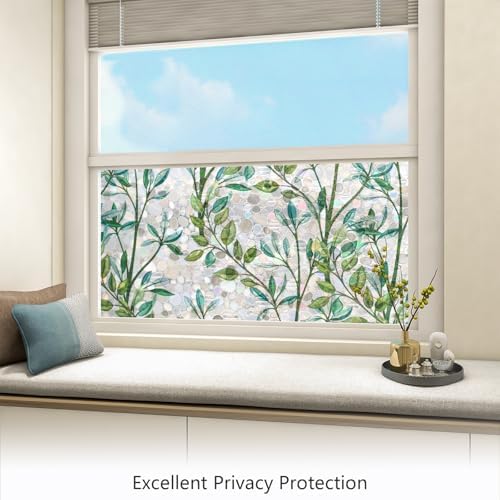 LEMON CLOUD Window Privacy Film Rainbow Stained Glass Cling, 23.6″ x 157.4″ - Image 4