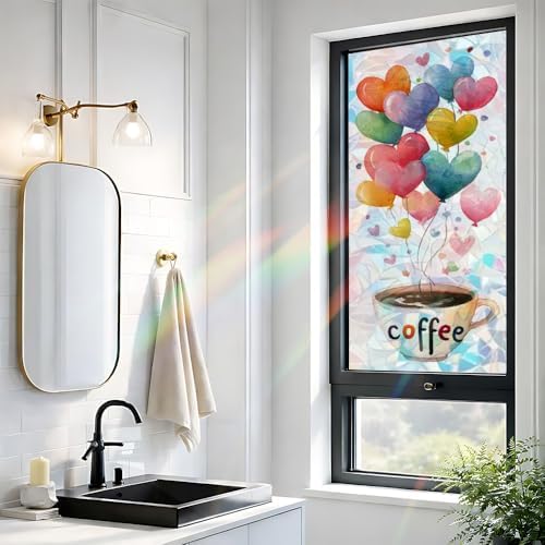 Cmialusie Coffee Balloon Window Film 39.3 x 17.3 Inch Cling - Image 5