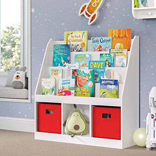 RiverRidge Folding Storage Bins - 2-pack of 10in Tall Red Cubes - Image 2
