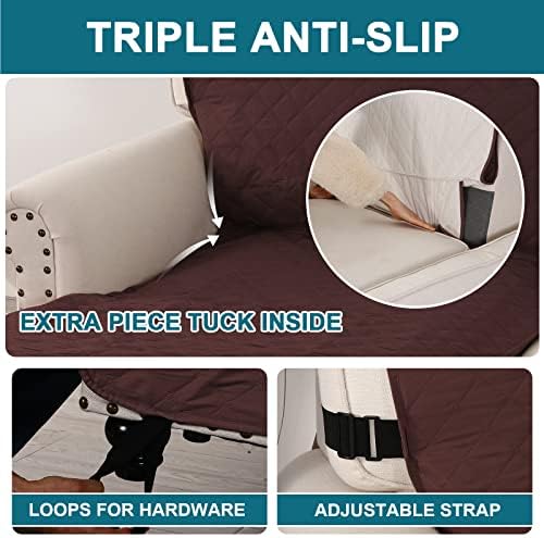 Turquoize 100% Waterproof Sofa Covers Chaise Lounge L Shape Sofa Protector - Image 4