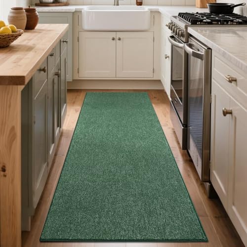 2x6 Green/White Runner Rug Non-Slip Washable for Hallway Kitchen Bedroom - Image 7