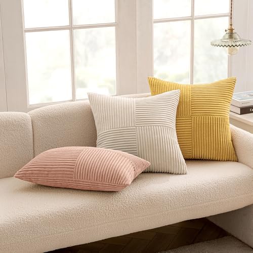 MIULEE Golden Mustard Decorative Throw Pillow Covers for Couch 16x16 Inch - Image 5