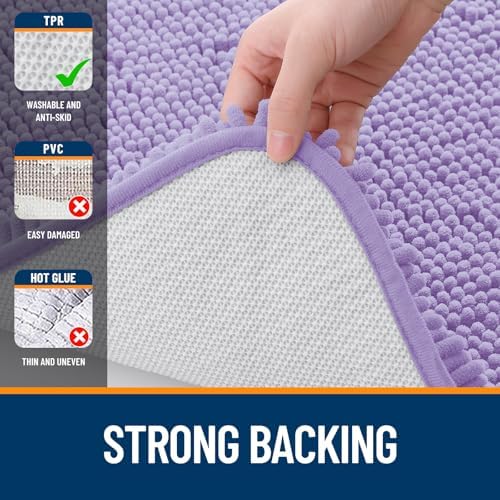 OLANLY Bathroom Rugs 30x20, Extra Soft Absorbent Chenille Bath Rugs - Image 6