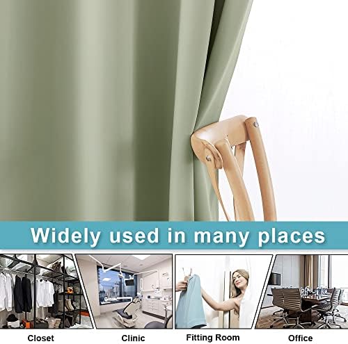 RYB HOME Privacy Curtain for Sliding Glass Door Basement Bedroom Closet - Image 5