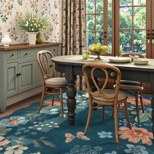 Lahome Floral Washable 6x9 Area Rugs, Soft Bedroom Rugs for Living Room - Image 4