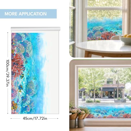 ADD.HERES Stained Glass Window Film, Window Film Decorative, 17.5 x 78.7 in - Image 5