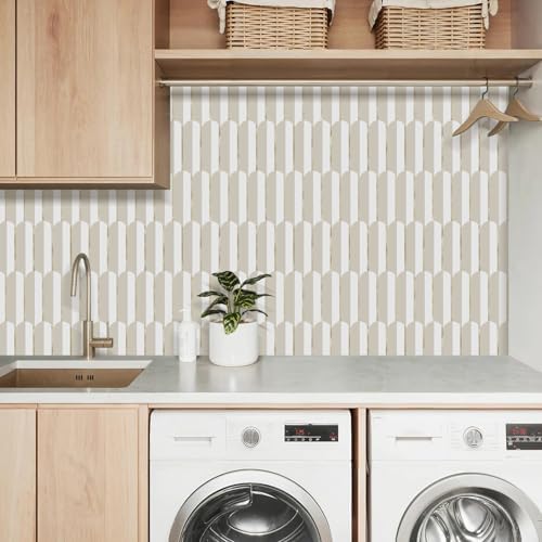 Vamos Tile Peel and Stick Backsplash Seamless Tile,PVC+Gold,Matt,10-Sheet - Image 5