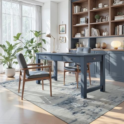 Toneed 4x6 Washable Non Slip Abstract Area Rugs for Bedroom Living Room - Image 4