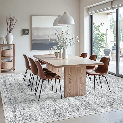 Soalmost Washable Area Rug 8x12 Large Soft Grey Rugs for Living Room - Image 2