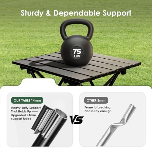 Opliy 2-Pack Portable Camping Table – Ultralight Foldable Car Tray Table with Carry Bag for Camping, Picnic, BBQ, Beach & Outdoor Travel - Image 4
