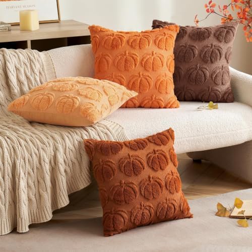 MIULEE Fall Pillow Covers Pumpkin Fall Decor 20x20 Autumn Glaze - Image 3