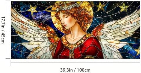 HOMETITUTE Angel Privacy Window Film 39.3x17.7 Inch PVC - Image 3
