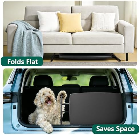 Folding Table 30 Inch - Small Desk Adjustable Height TV Tray for Laptop, Couch, Camping - Heavy Duty Utility Foldable Table for Small Spaces, No Assembly Required, Snowy Granite (Black) - Image 6