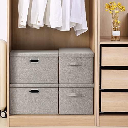 Storage Bins with Lids Fabric Closet Organizers Cubes Office Organization - Image 6