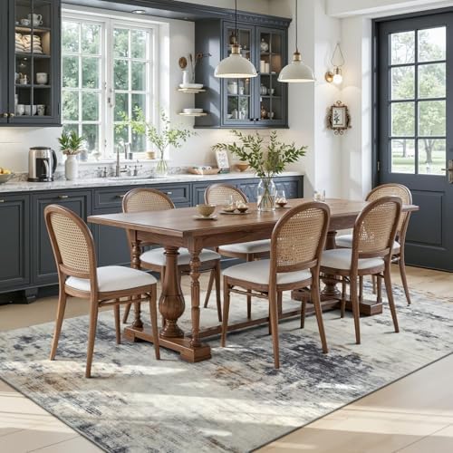 Toneed Washable 5x8 Area Rug with Non-Slip Backing for Living Room - Image 3