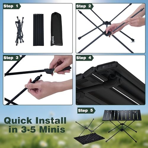 SUNNYFEEL Portable Camping Side Table - Folding Lightweight Beach Table - Image 5