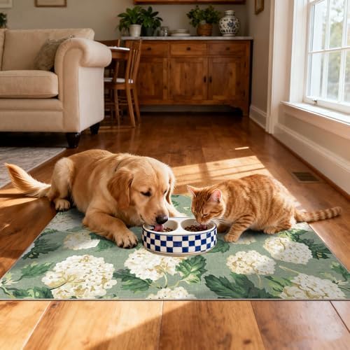 Front Door Mat Outside Entrance - 2x3 Sage Green Floral Entry Rug - Image 6