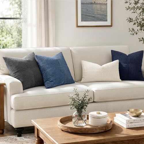 MIULEE Cream White Decorative Lumbar Throw Pillow Covers 14x22 Inch 2 Pack - Image 4