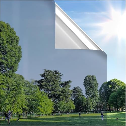 rabbitgoo Window Privacy Film One Way, 17.5" x 157.4", Silver by rabbitgoo