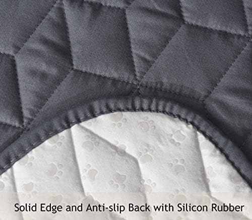Ameritex Couch Sofa Slipcover 100% Waterproof Nonslip Quilted Furniture Protector Slipcover for Dogs, Children, Pets Sofa Slipcover Machine Washable (Light Grey, 68'') - Image 5