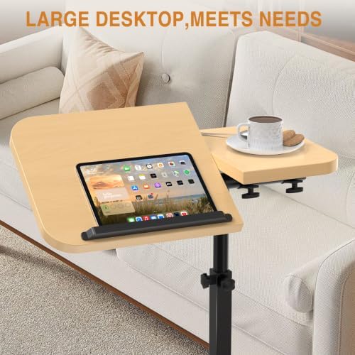 Portable Rolling Over Bed Laptop Desk, Adjustable Height and Tilt for Home - Image 2