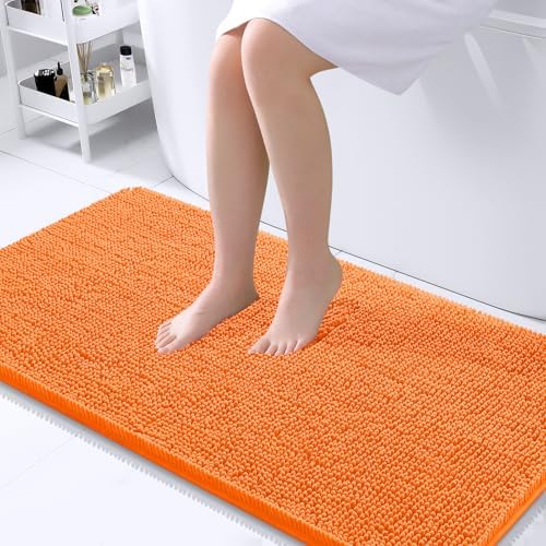 OLANLY Bathroom Runner Rugs 40x24, Extra Soft Absorbent Chenille Bath Rugs by OLANLY
