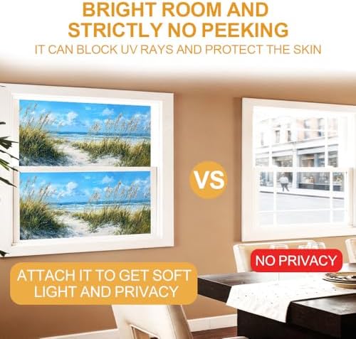 Cmialusie Coastal Dune Window Film 17.3 x 39.3 Inch Cling - Image 4
