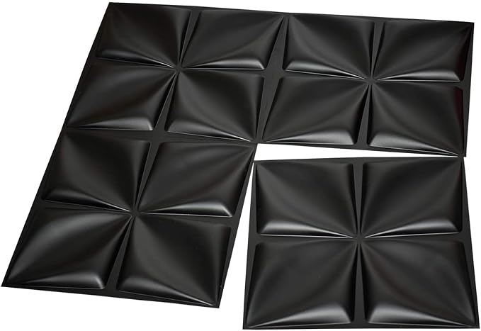 Art3d Matt Black 3D Wall Panel PVC Flower Design Cover 32 Sqft, for Interior Wall Decor in Living Room,Bedroom,Lobby,Office,Shopping Mall - Image 4