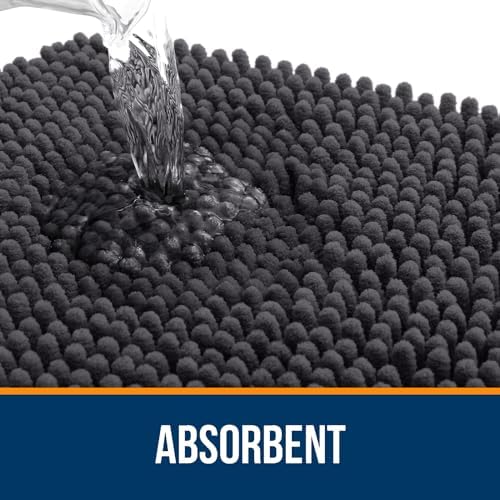OLANLY Toilet Rugs U-Shaped 24x20, Soft Absorbent Chenille Contour Rugs - Image 4