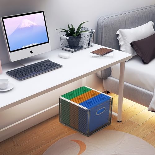 samstar Hanging File Organizer, Mesh File Folder Organizer File Crate File Cabinet Inserts Storage Box, Letter Size - Image 5