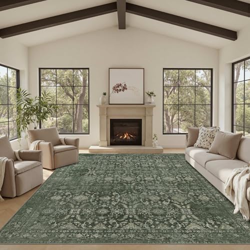 Rugxara Green 8x10 Area Rugs for Living Room Bedroom Large Washable Rug - Image 5