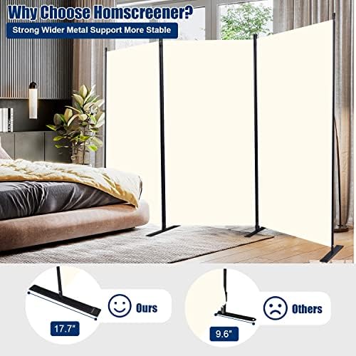 Room Divider 3 Panel-102''Wide,6FT Room Dividers and Folding Privacy Screen - Image 3