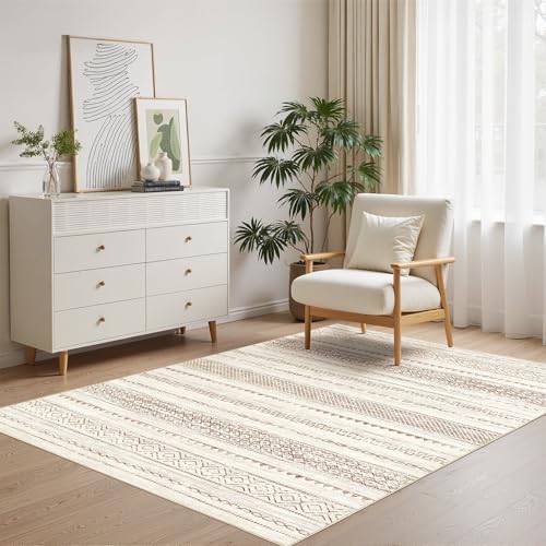 Nakagishi Boho 3x5 Area Rug Living Room Rugs Machine Washable Brown - Image 4
