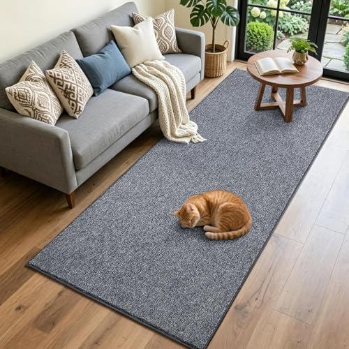 2x6 Grey Blue/White Runner Rug Non-Slip Washable for Hallway Kitchen by FinRe%CC%80cHome