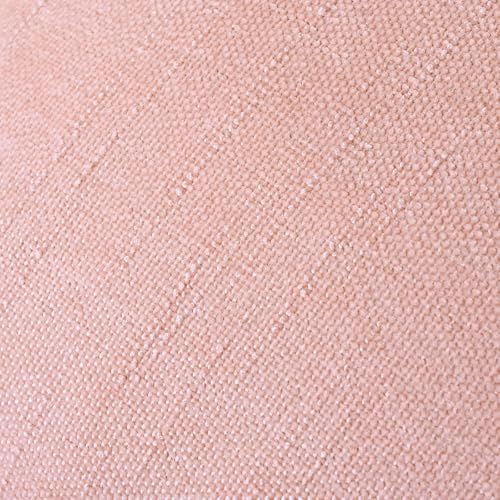 Set of 4 Soft Textured Decorative Throw Pillow Covers 18x18 Inch Cozy Farmhouse Cushion Cover Square Accent Pillow Cases for Bed Couch Sofa Living Room, Light Pink - Image 4
