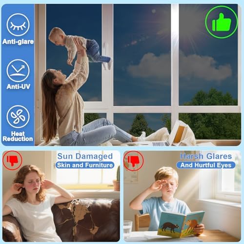Window Privacy Film One Way Window Tint for Home & Office, 29.5" * 157.4 " - Image 3