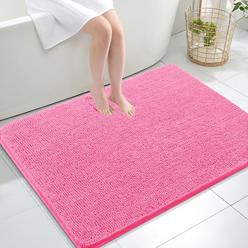 OLANLY Large Bathroom Rugs 40x32, Extra Soft Absorbent Chenille Bath Rugs by OLANLY