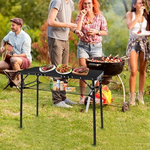 3ft Folding Camping Table with 3 Adjustable Height Max 27.3 Inch - Image 2