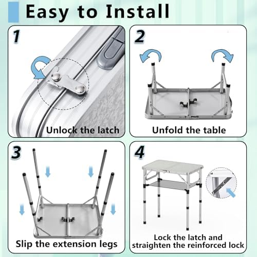 YihuiKo Folding TV Tray, Lightweight Portable Small Folding Table - Image 5