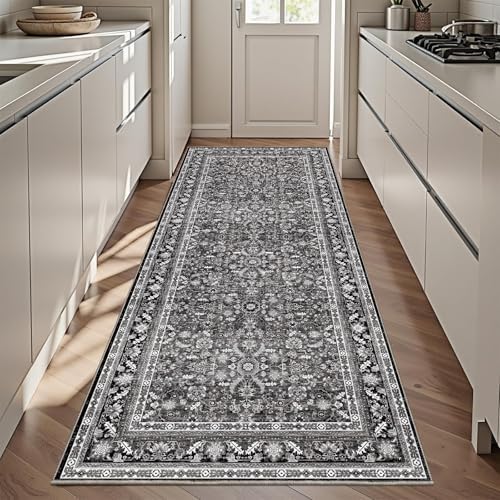 OPPODREAM Vintage Black Area Rugs 3x6, Washable Rug for Living Room by OPPODREAM