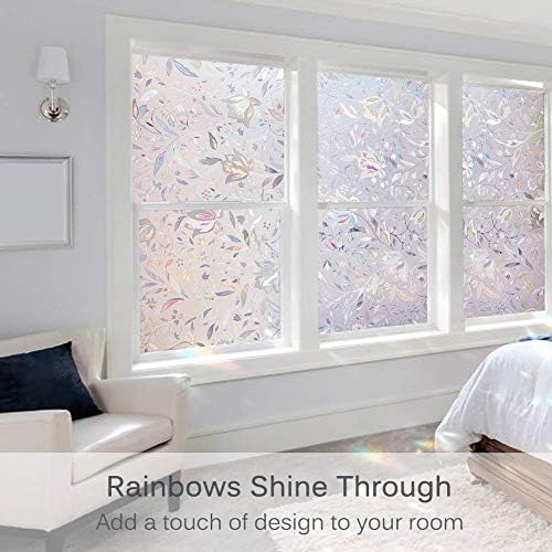 Volcanics Rainbow Window Film - Static Clings, 3D Decals & Stickers for Glass Doors & Windows, Heat Control & Anti UV, 35.4 x 78.7 Inches - Image 2