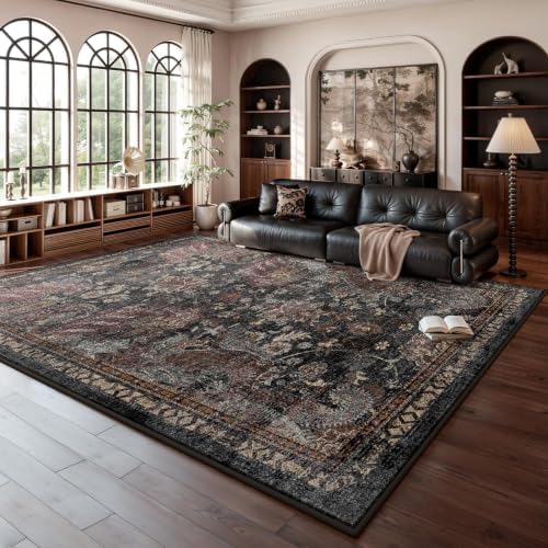RUGIXE Washable 5x7 Area Rug, Vintage Persian-Style Floral Living Room Rug - Image 2