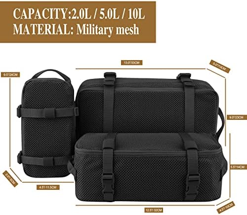 PETAC GEAR 3 PCS Tactical Modular Packing Cubes, Large Capacity Mesh Storage Bag,Outdoor Travel Organize Storage Pouches Bags. - Image 3