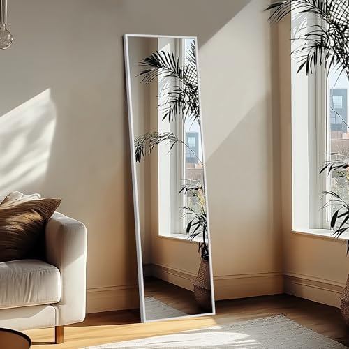 Delma Full Length Mirror with Stand, 56x15 Silver Floor Mirror - Image 6