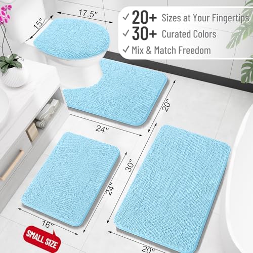 OLANLY Bathroom Rugs 35x24, Extra Soft Absorbent Chenille Bath Rugs - Image 2