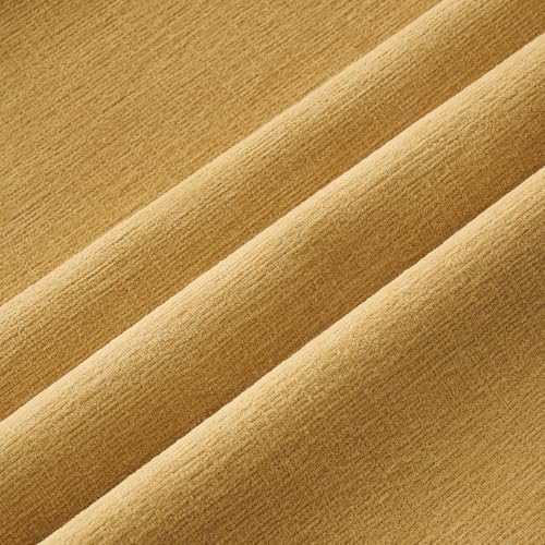 MIULEE Gold Chenille Couch Throw Pillow Covers, 20x20 - Image 2