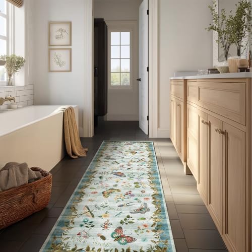 Machine Washable Runner Rug for Entryway: 2'x6' Kitchen Rugs Stain Resistant Non Slip Low Pile Soft Carpet Runners for Hallways Indoor Entryway Kitchen Beside Bedroom Living Room Farmhouse - Image 6